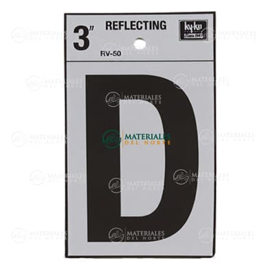LETRA D REFLECTIVA DE 3"