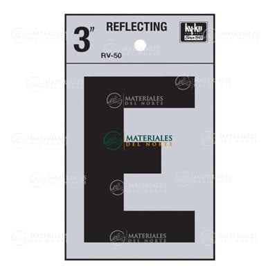 LETRA E REFLECTIVA DE 3"
