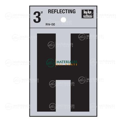 LETRA H REFLECTIVA DE 3"