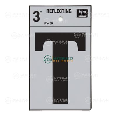LETRA T REFLECTIVA DE 3"